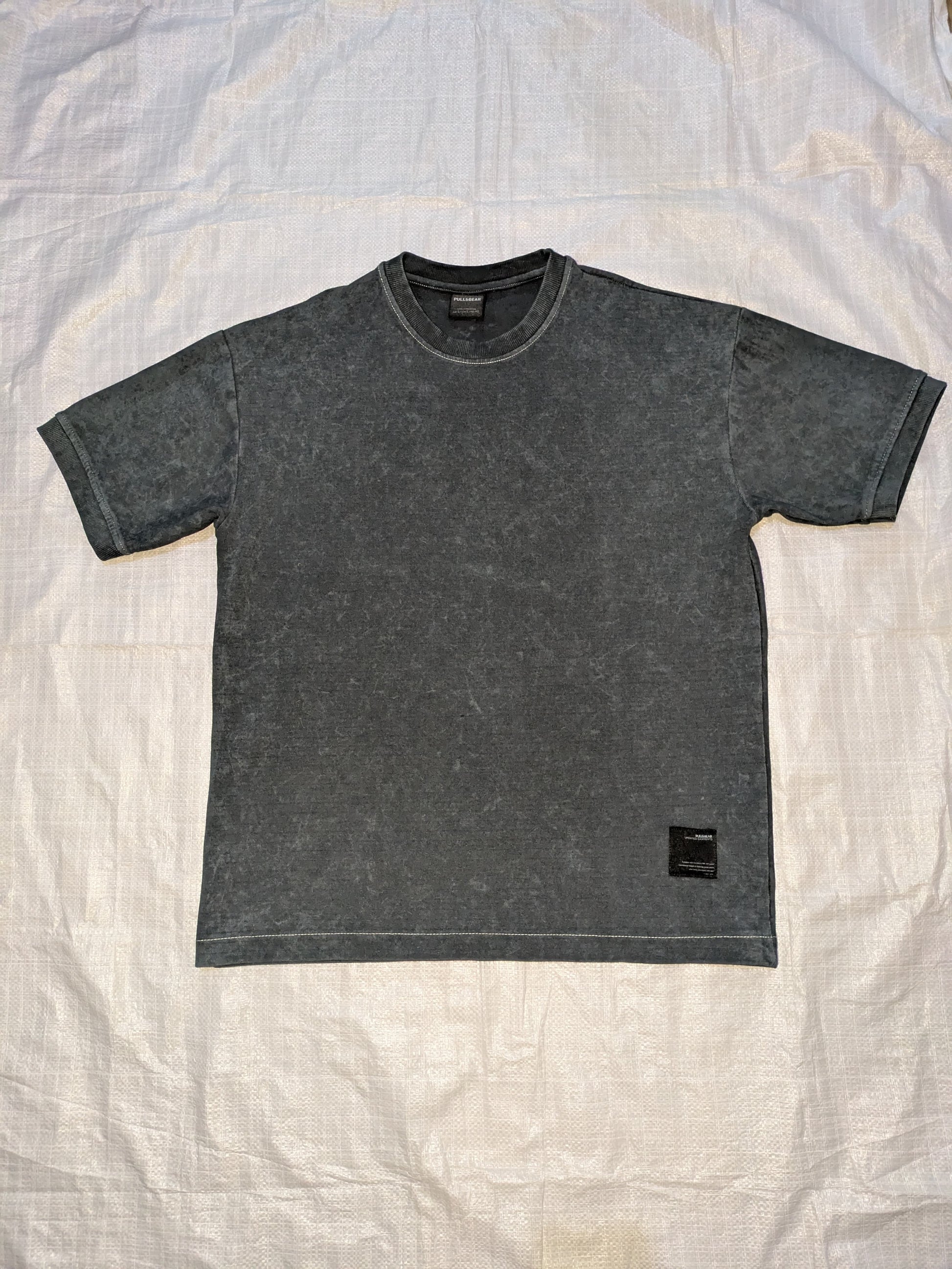 Vintage charcoal oversized acid wash tee