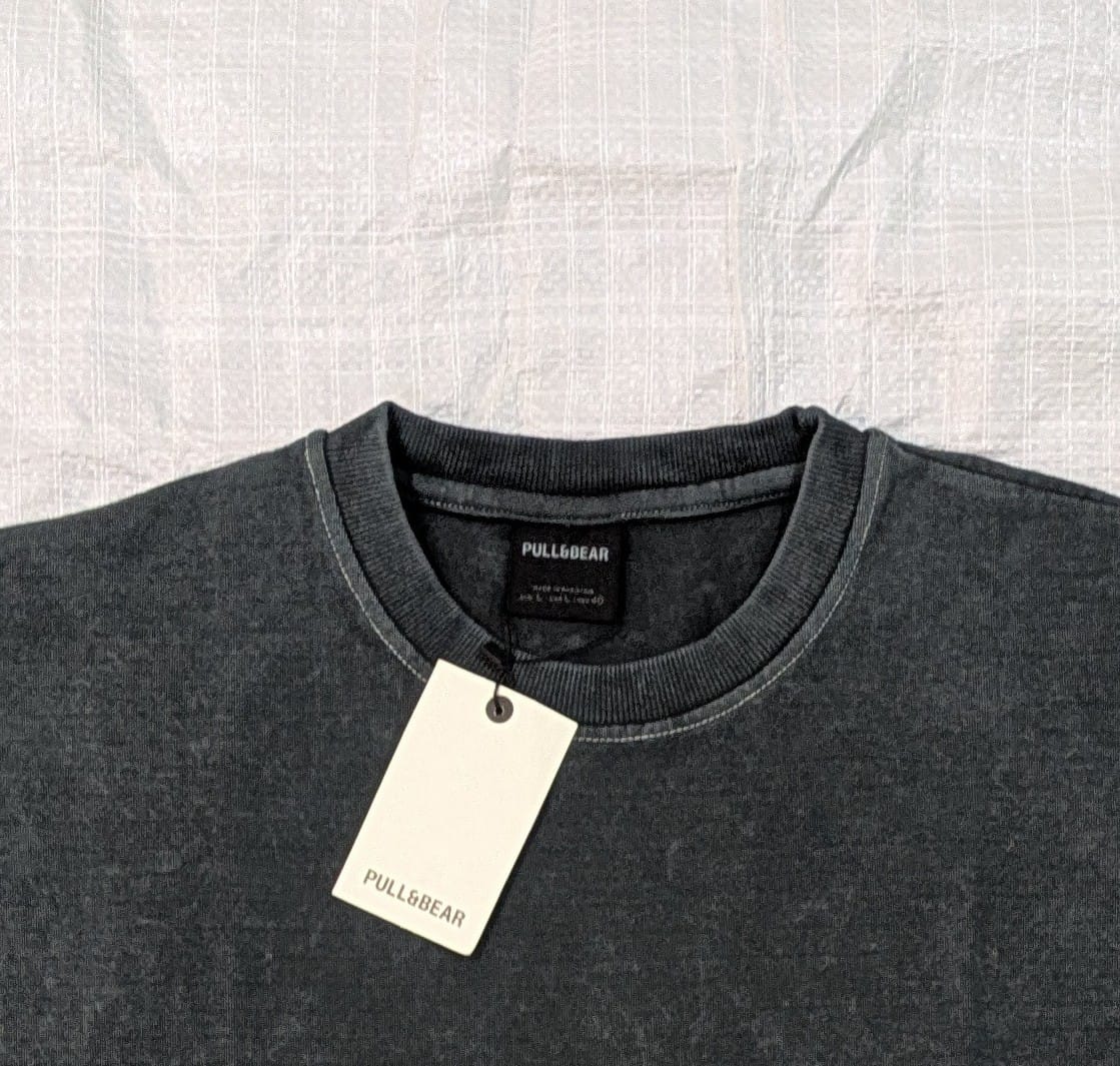 Vintage charcoal oversized acid wash tee