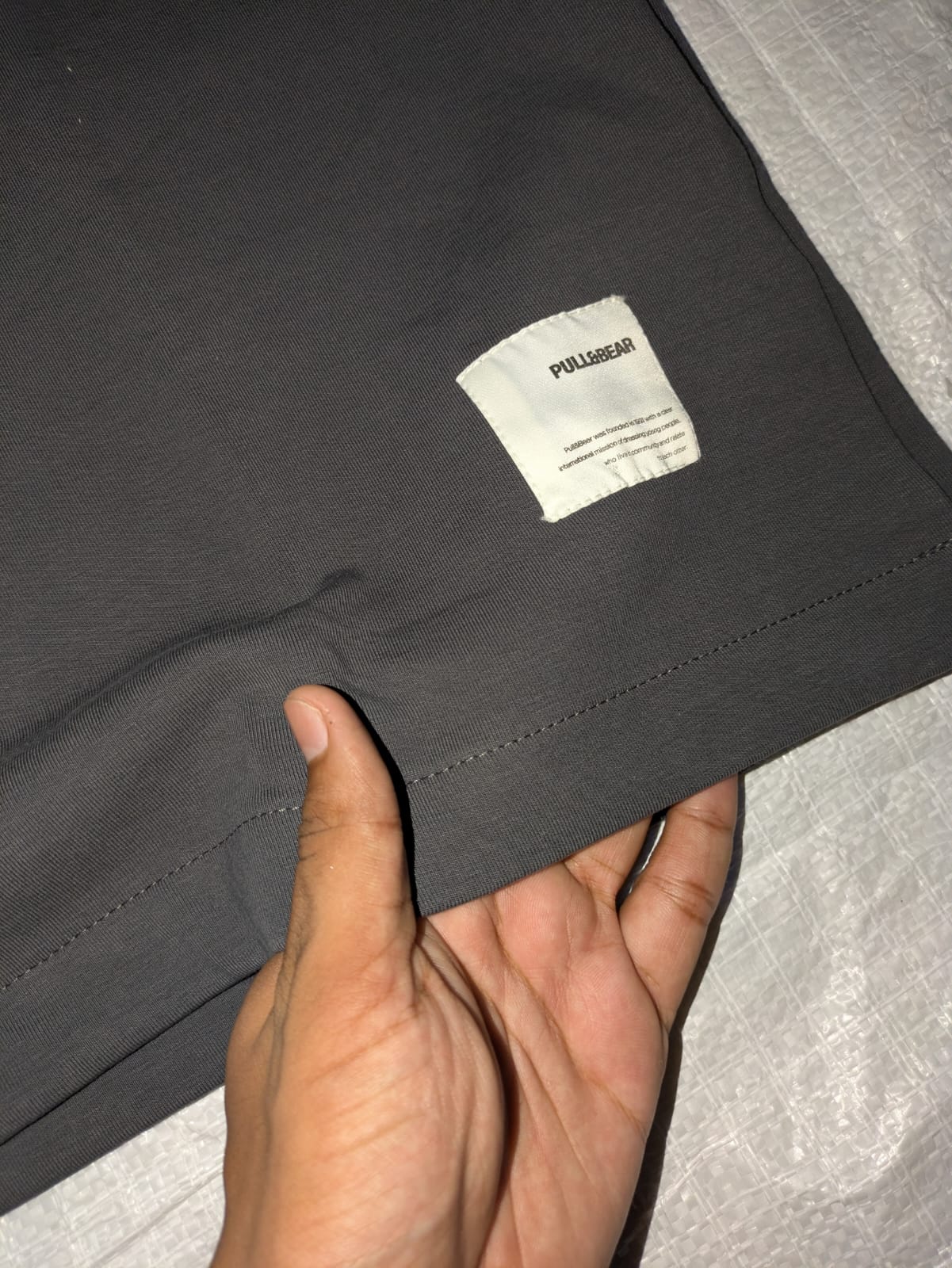 Charcoal gray oversized tee